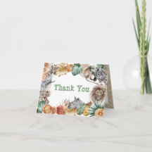 ボホアニマルサファリサンキューカード