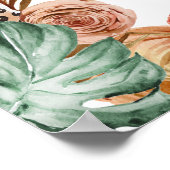 ボホアニマルサファリ誕生日ウェルカムサイン ポスター (角)