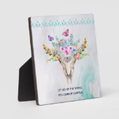 ボホアニマルスカル感動的引用文レットゴー フォトプラーク (正面)