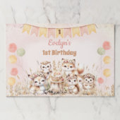 ボホアニマルズ1stバースデーティアウェイ紙ランチョンマット ペーパーパッド (正面)