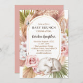 ボホアニマルベビーブランチ 招待状 (正面/裏面)