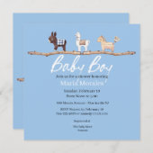 ボホアニマル男の赤ちゃんシャワー招待状 招待状 (正面/裏面)