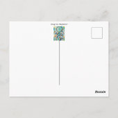 ボホアメリカンドリームキャッチャー水彩画 ポストカード (裏面)