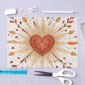 ボホアモウンスナルハートイラストレーション 薄葉紙 (クラフト)