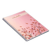 ボホアモンスナットピンク離れ名前をカスタムする ノートブック (右側)