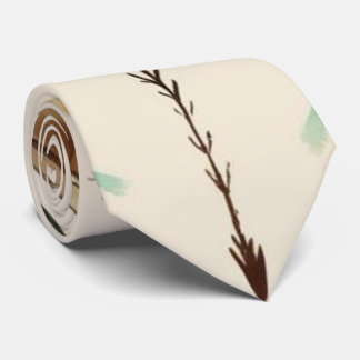 ボホアローズティール（緑がかった色）ブラウンネックタイ ネクタイ
