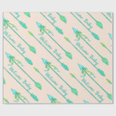 ボホアローズ赤ちゃんシャワーギフト包装紙 ラッピングペーパー (フラット)