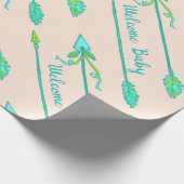 ボホアローズ赤ちゃんシャワーギフト包装紙 ラッピングペーパー (角)