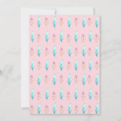 ボホアローフェザーガールベビーシャワー招待状 招待状 (裏面)