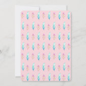 ボホアローフェザーベビーシャワー招待状 招待状 (裏面)