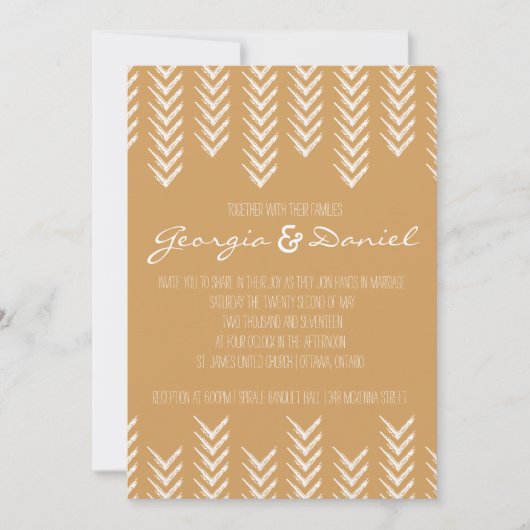 ボホアローヘッド結婚式招待状 招待状 (正面)