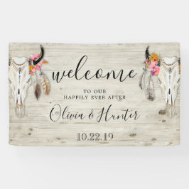 ボホアントラースカルライトウッド結婚ズウェルカム 横断幕