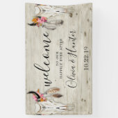 ボホアントラースカルライトウッド結婚ズウェルカム 横断幕 (縦)