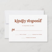 ボホアンドレトロテラコッタアンドホワイト 出欠カード (正面)