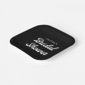 ボホアンドレトロブラック |ブライダルシャワー ペーパープレート (傾斜あり)