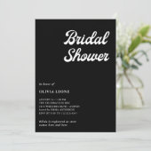 ボホアンドレトロブラック |ブライダルシャワー 招待状 (スタンド正面)