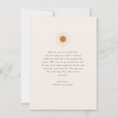 ボホアーストゥーン虹の赤ちゃんシャワー サンキューカード (裏面)