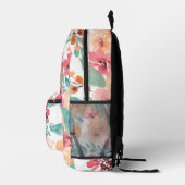 ボホアーストーンフローラ黄色ヴィンテージ植物学 プリントバックパック (右)