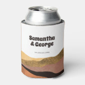 ボホアーストーンレトロタイポグラフィ結婚式の引き出物 缶クーラー (缶正面)
