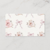 ボホアースピンクガールおむつラッフル エンクロージャーカード (裏面)