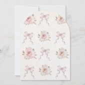 ボホアースピンクガールベビーシャワー招待状 招待状 (裏面)