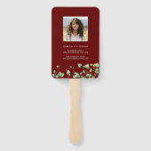 ボホアーチアイビー深いレッド卒業 ハンドファン (裏面)