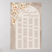 ボホアーチアイボリーワイルドフラワーアルファベット座席 ポスター (正面)