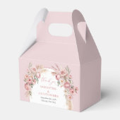 ボホアーチウオーターカラー赤面ピンクの花パンパ フェイバーボックス (正面サイド)