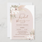ボホアーチオルチャードパンパスグラスブライダルシャワー 招待状 (正面)