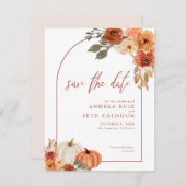 ボホアーチオータムカボチャフローラテラコッタ セーブザデート (正面/裏面)