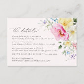 ボホアーチカラフルフローラ春の結婚式詳細 エンクロージャーカード (正面)