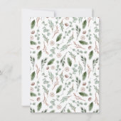 ボホアーチクモダンリスマスホリデーパーティー 招待状 (裏面)