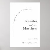 ボホアーチシンプルー結婚歓迎 ポスター (正面)