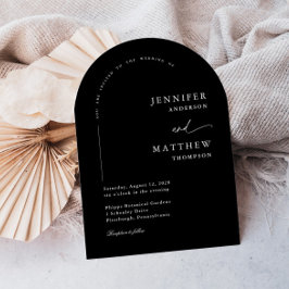 ボホアーチシンプル結婚ーズ 招待状