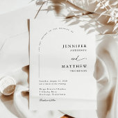 ボホアーチシンプル結婚ーズ 招待状