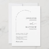 ボホアーチシンプル結婚ーズ 招待状 (正面)