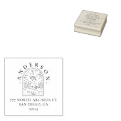 ボホアーチシーカメカスタム差出人住所 ラバースタンプ (押印)