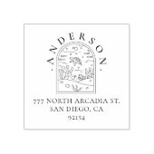 ボホアーチシーカメカスタム差出人住所 ラバースタンプ (インプリント)