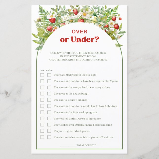 ボホアーチスイートストロベリーオーバーまたはベビーゲーム (正面)