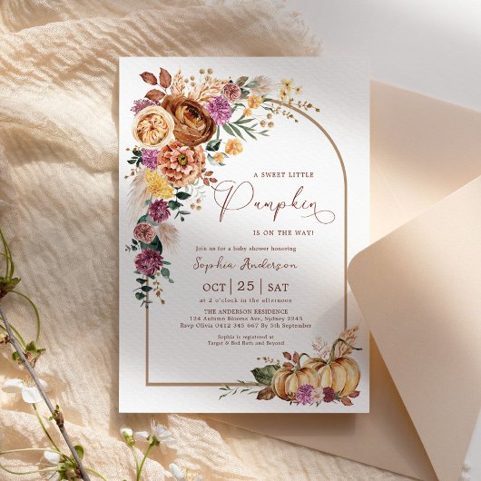 ボホアーチスウィートリトルカボキンベビーシャワー