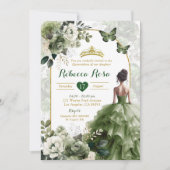 ボホアーチセージエレガントグリーンプリンセスキンセアニラ 招待状 (正面)