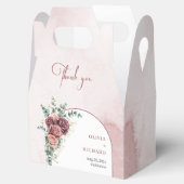 ボホアーチダークマルーン赤面バラユーカリ金ゴールド フェイバーボックス (オープン)