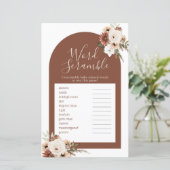 ボホアーチテラコタウォーター色の単語スクランブル (スタンド正面)