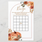 ボホアーチテラコタパンプキンビンゴゲーム (正面)