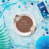 ボホアーチテラコタホワイトフローラパーティー ペーパープレート (パーティー)