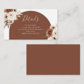 ボホアーチテラコッタベビーシャワー詳細カード エンクロージャーカード (正面/裏面)