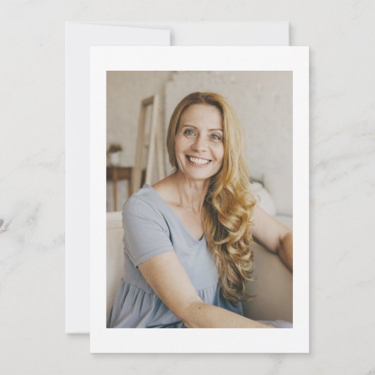 ボホアーチテラコッタ写真60誕生日 招待状 (裏面)