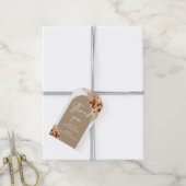 ボホアーチテラコッタ銅パンパブライダルシャワー ギフトタグ (より糸付き)