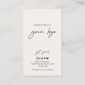 ボホアーチニュートラルズベージュモノグラム美しいサロン ロイヤリティカード (裏面)