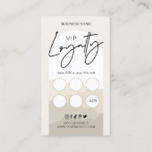 ボホアーチニュートラルズベージュモノグラム美しいサロン ロイヤリティカード (正面)